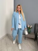 КОСТЮМ ТРІЙКА N360 БЛАКИТНИЙ