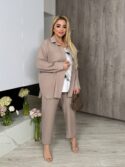 КОСТЮМ ТРІЙКА N360 БЕЖЕВИЙ