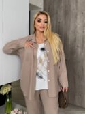 КОСТЮМ ТРІЙКА N360 БЕЖЕВИЙ - Зображення 3