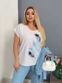 КОСТЮМ ТРІЙКА N360 БЛАКИТНИЙ - Зображення 3