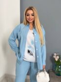 КОСТЮМ ТРІЙКА N360 БЛАКИТНИЙ - Зображення 4