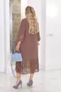 СУКНЯ N1399 БЕЖЕВИЙ - Зображення 2