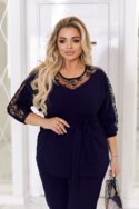 КОСТЮМ N6923 ТЕМНО-СИНІЙ - Зображення 4