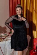 Витончена чорна сукня з преміального велюру - Зображення 4
