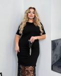 Вишукана сукня з ажурною спідницею чорний - Зображення 3